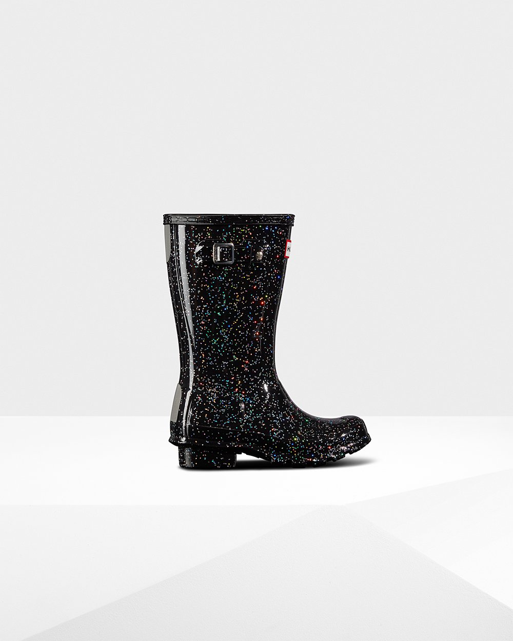 Bottes de Pluie Hunter Original Grands Giant Glitter Enfant Noir NSOEVMZ-43